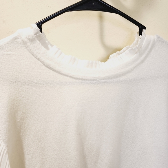 SIONI Milano White Pullover button Neck Sweater Top size M - Picture 5 of 14